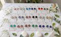 Druzy Stud Earrings, Glitter Resin Crystal Posts, Nickel Free Setting (12mm)
