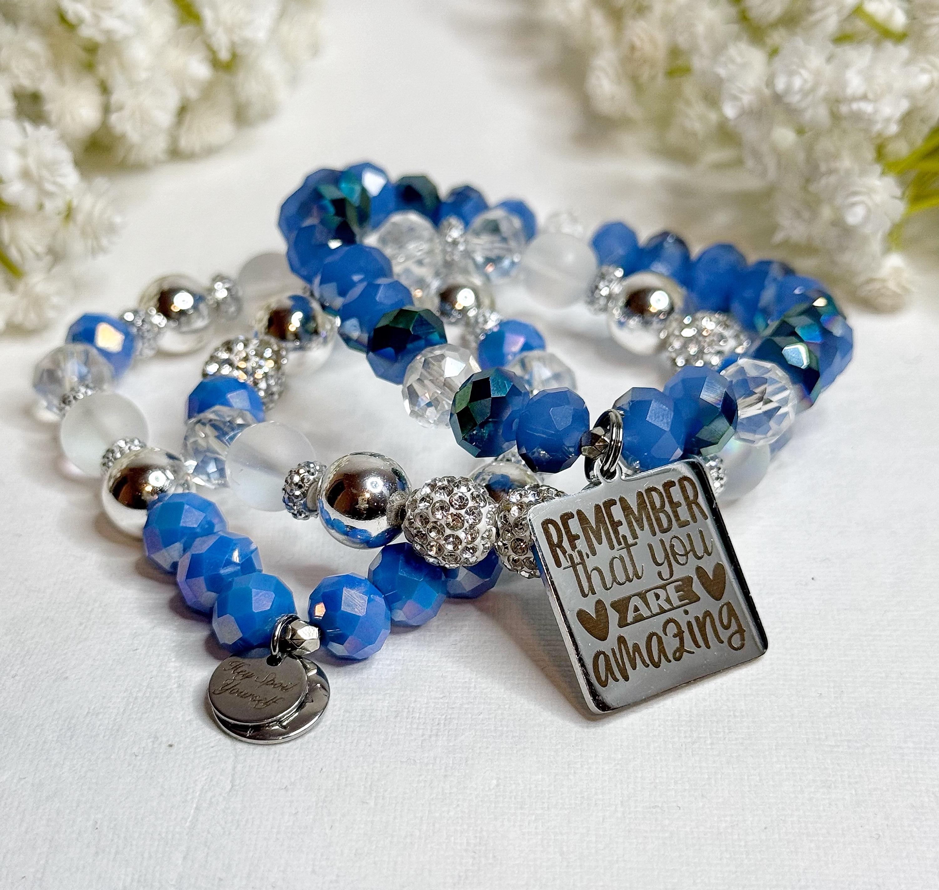 Beaded Charm Bracelet Set: Inspiration Stretch Bracelets