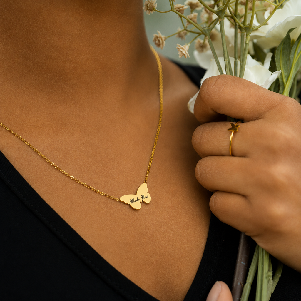 Personalized Butterfly Necklace