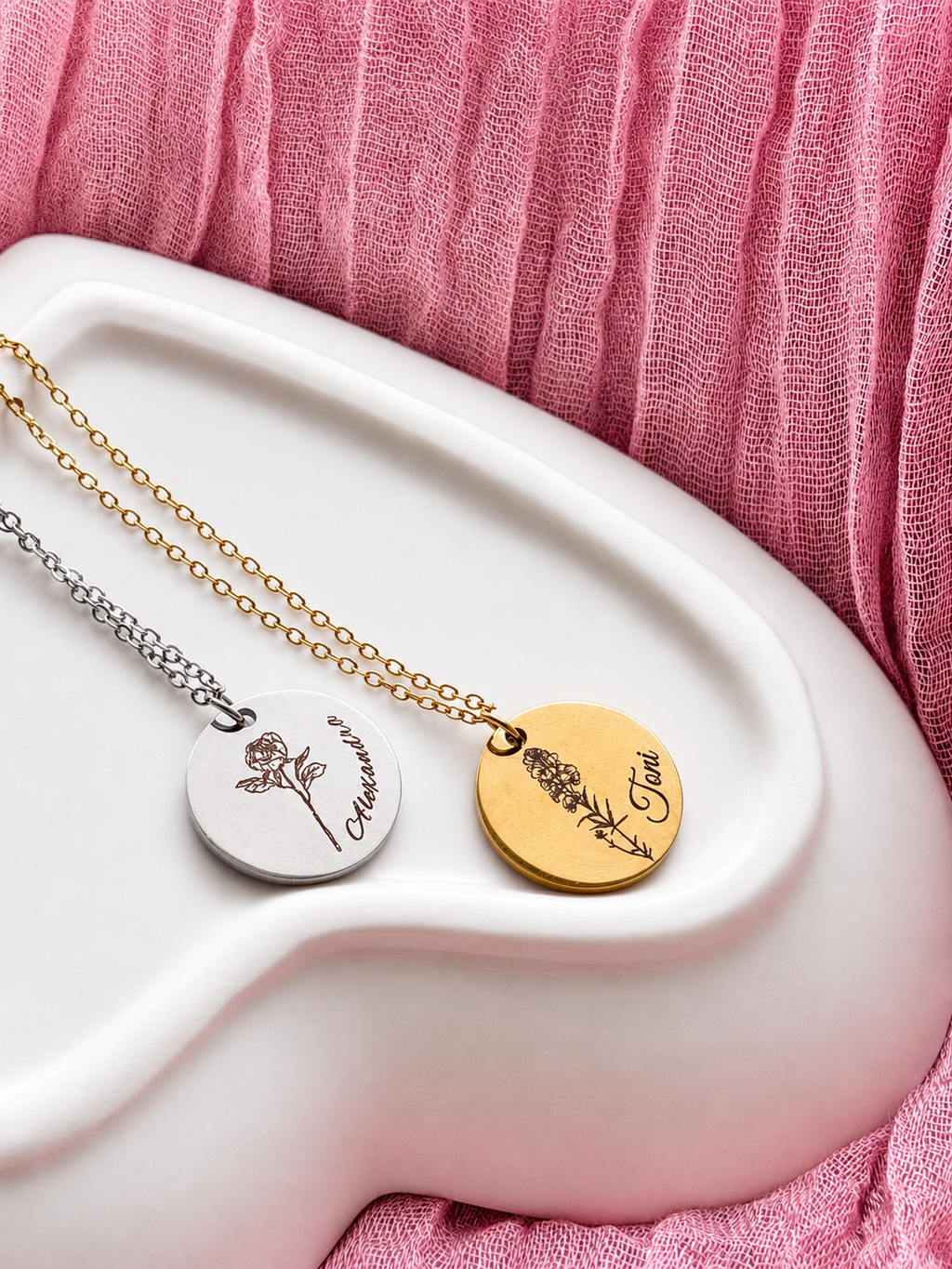 Personalized Birth Flower Necklace