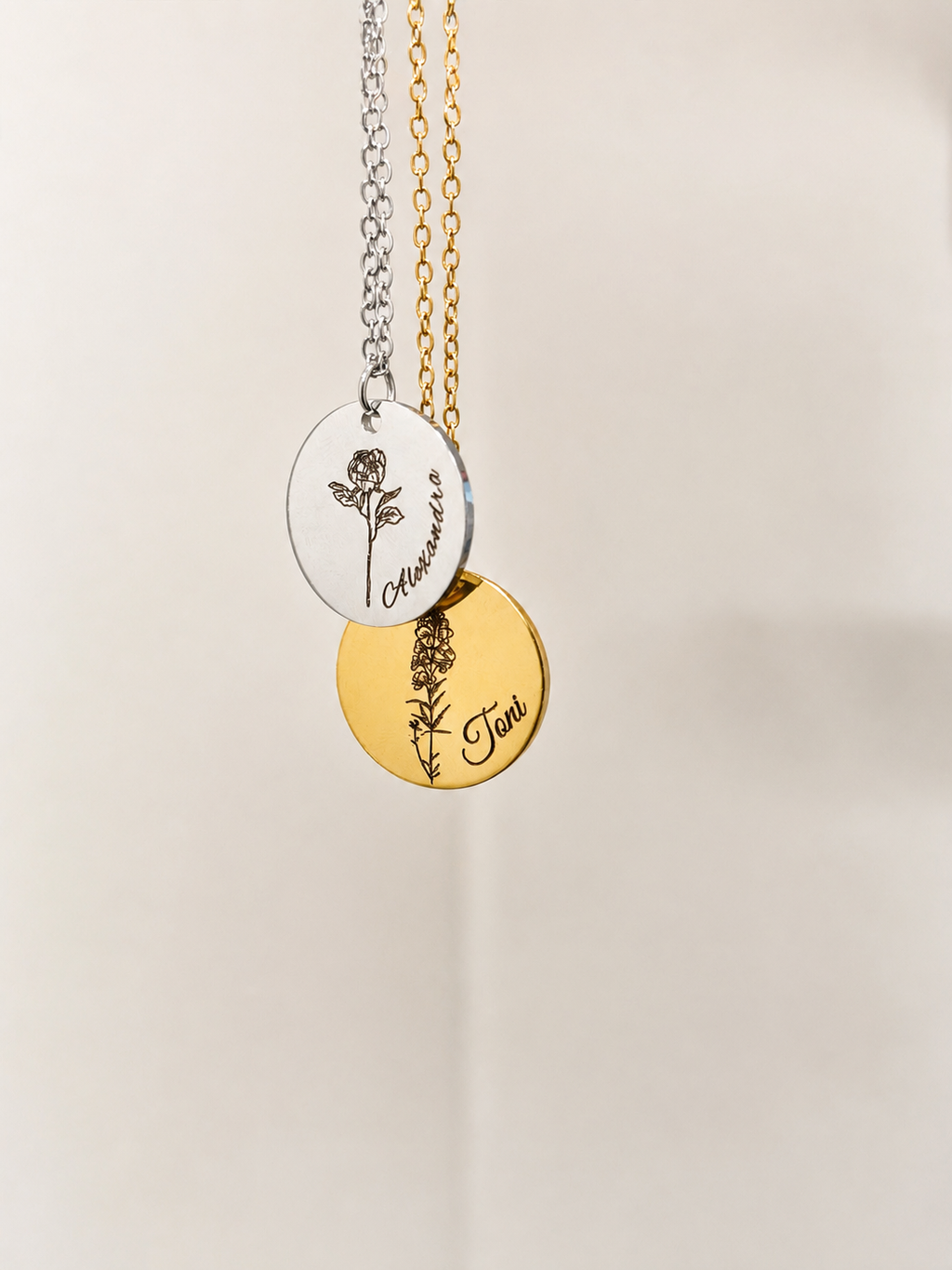 Personalized Birth Flower Necklace