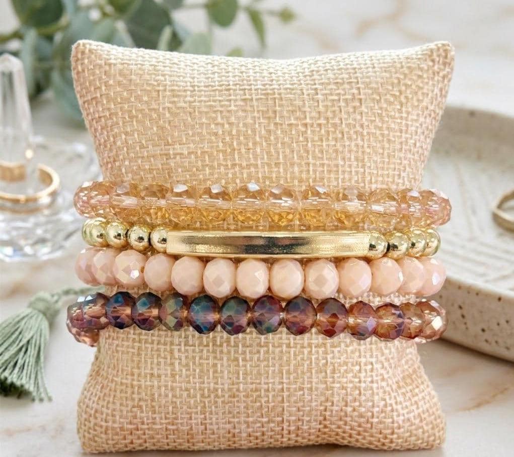 Personalized Gold Filled Bar Bracelet Stack