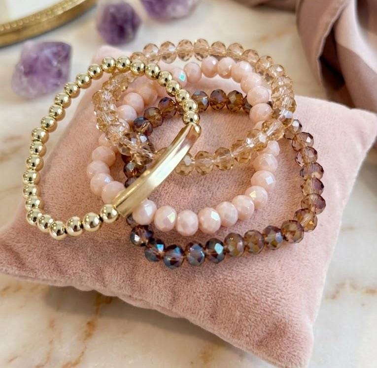 Personalized Gold Filled Bar Bracelet Stack