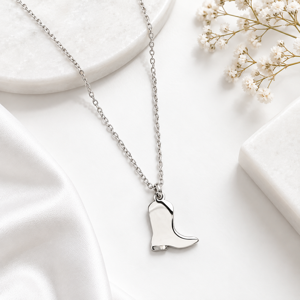 Personalized Cowgirl Boot Necklace