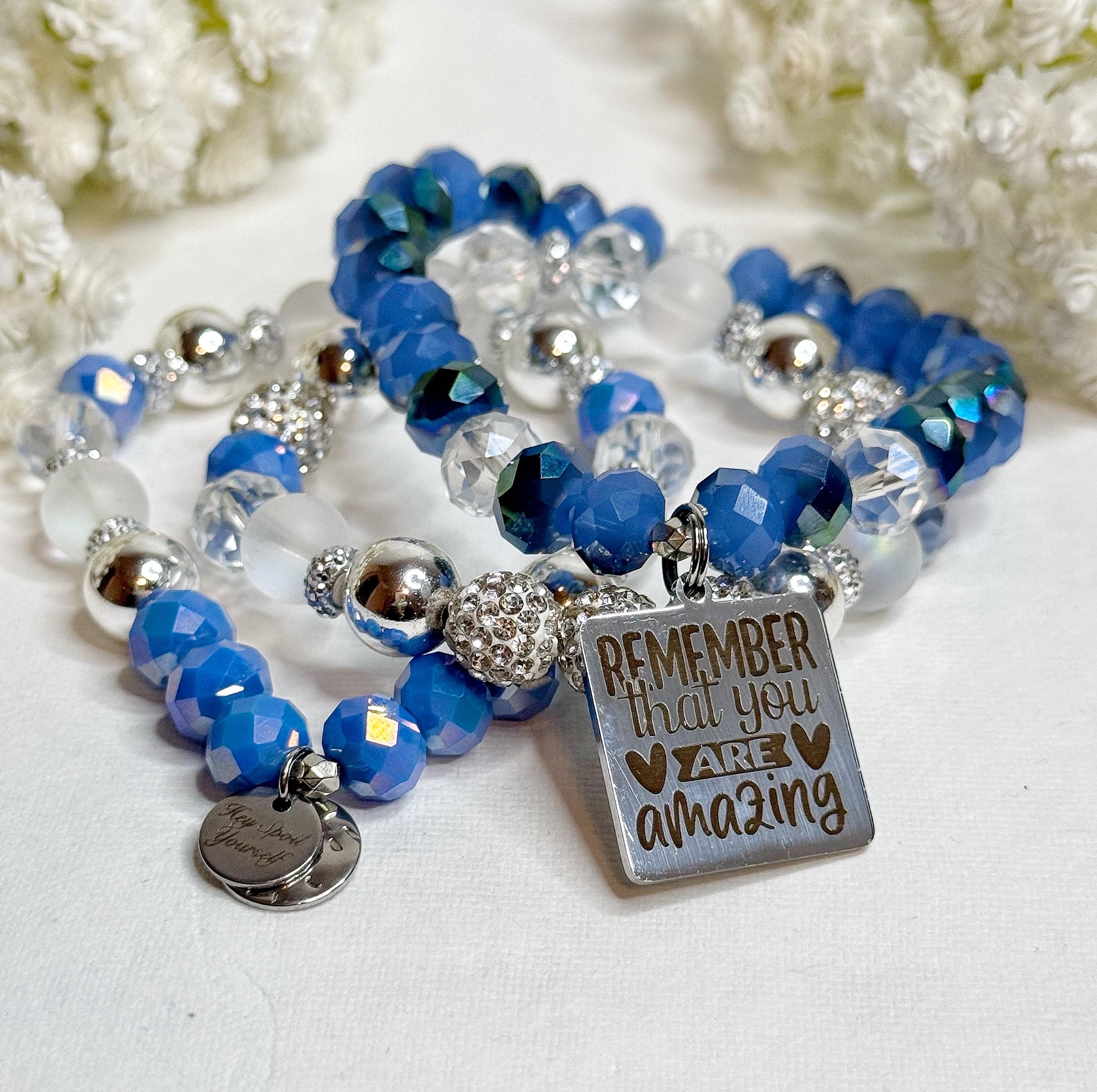 Beaded Charm Bracelet Set: Inspiration Stretch Bracelets