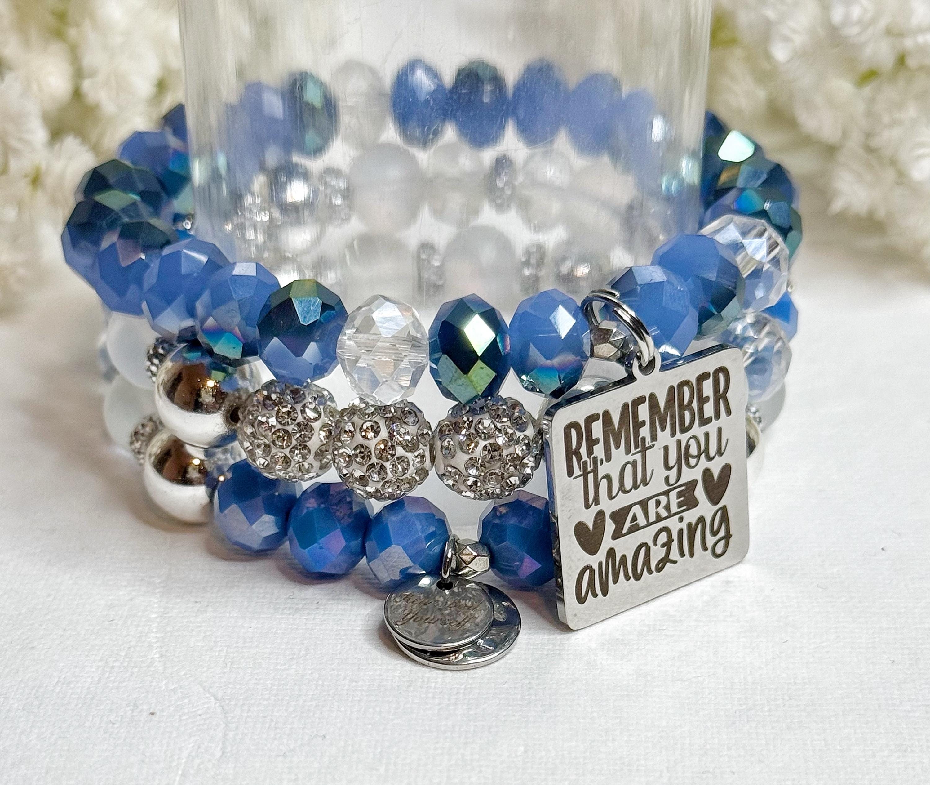 Beaded Charm Bracelet Set: Inspiration Stretch Bracelets